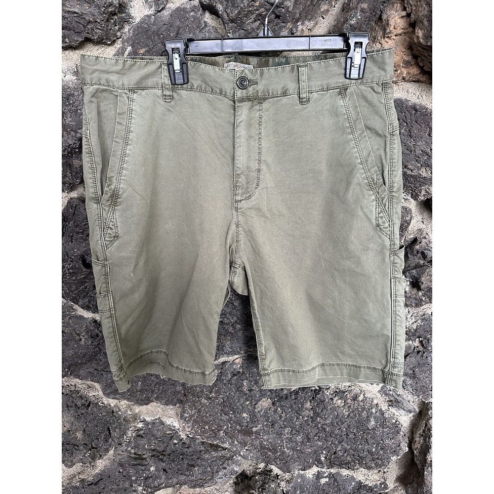 Carbon 2 Cobalt Mens Size 35 Cotton Shorts‎ Green Pockets Outdoor Casual